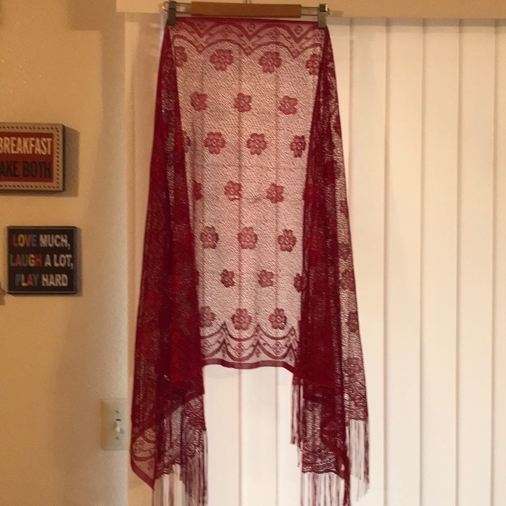 Ladies Red Shaw Beautiful!